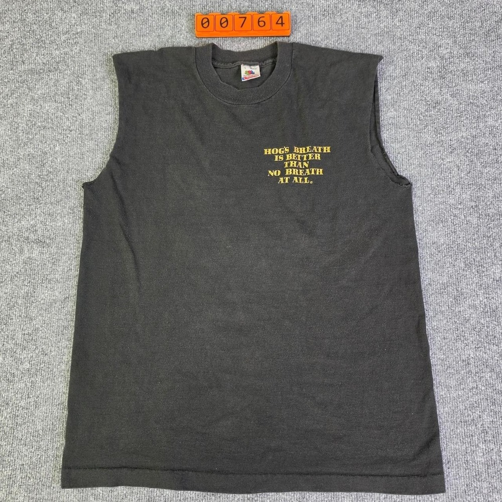90s Fruit of the Loom Hogs Breath Saloon New Orleans Muscle Tank. Size Large